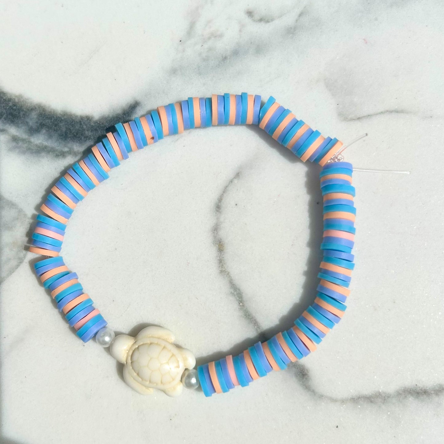 Sea turtle Clay bead Bracelet